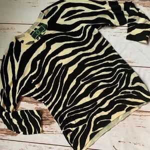 C. Wonder Zebra Stripe Sweater Large